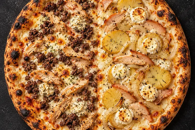 Pizza moitié-moitié